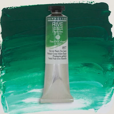 Sennelier Rive Gauche uljana boja, 40 ml - 897, phthalo green (yellow shade)