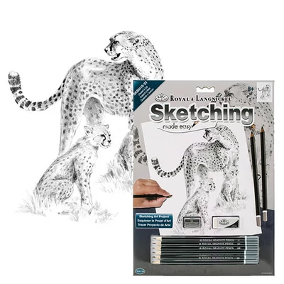 Sketch drawing grafički set za crtanje s alatima, 22x30 cm - Gepard