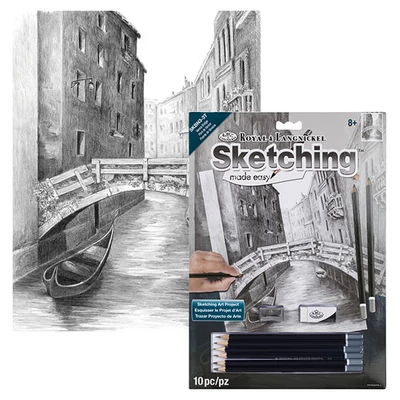 Sketch drawing grafički set za crtanje s alatima, 22x30 cm - Venecija