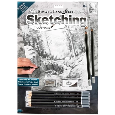 Sketch drawing set za grafičko crtanje s alatima, 22x30 cm - Šuma