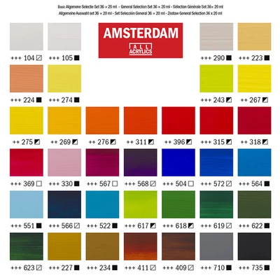 Talens Amsterdam set akrilnih boja - 36x20 ml