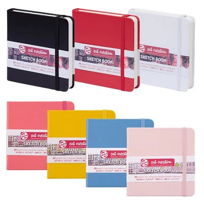 Talens Art Creation Sketch Book blok za crtanje i skiciranje, 140 g, 80 listova, 12x12 cm - u raznim bojama