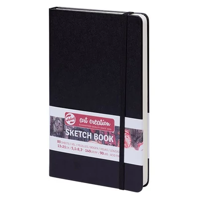 Talens Art Creation Sketch Book blok za crtanje i skiciranje, 140 g, 80 listova - 13x21 cm, crna