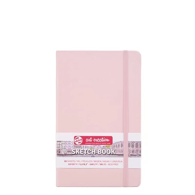 Talens Art Creation Sketch Book blok za crtanje i skiciranje, 140 g, 80 listova - 13x21 cm, pastelno roza