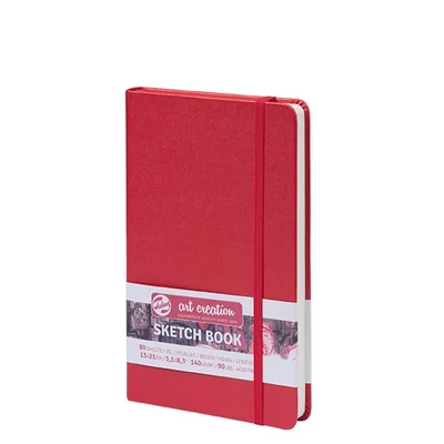 Talens Art Creation Sketch Book blok za crtanje i skiciranje, 140 g, 80 listova - 13x21 cm, crveni