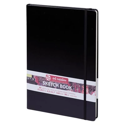 Talens Art Creation Sketch Book blok za crtanje i skiciranje, 140 g, 80 listova - A4, crni