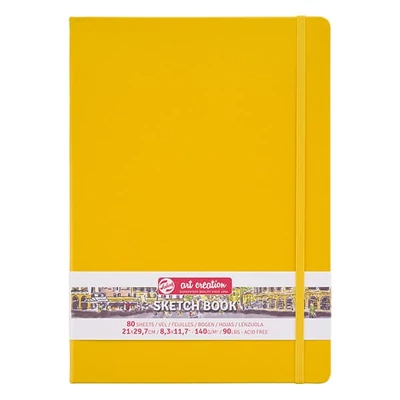 Talens Art Creation Sketch Book blok za crtanje i skiciranje, 140 g, 80 listova - A4, zlatnožuta