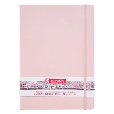 Talens Art Creation Sketch Book blok za crtanje i skiciranje, 140 g, 80 listova - A4, pastelno roza