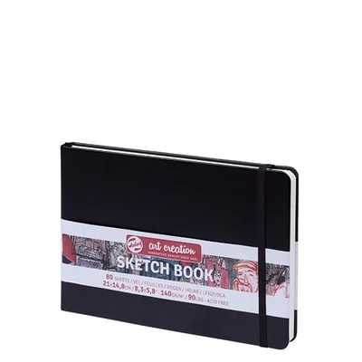 Talens Art Creation Sketch Book blok za crtanje i skiciranje, 140 g, 80 listova - A5 pejzaž, crni