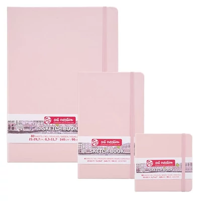 Talens Art Creation Sketch Book blok za crtanje i skiciranje, 140 g, 80 listova - A4, pastelno roza