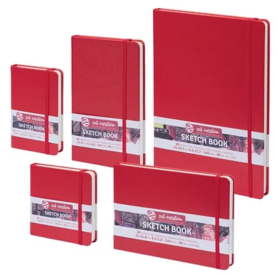 Talens Art Creation Sketch Book blok za crtanje i skiciranje, 140 g, 80 listova - A4, crveni