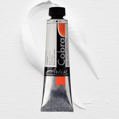 Talens Cobra vodena uljana boja, 40 ml - 105, titanium white