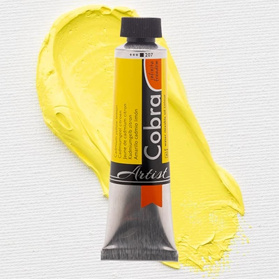 Talens Cobra vodena uljana boja, 40 ml - 207, cadmium yellow lemon