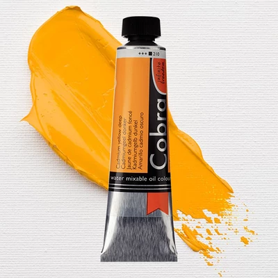 Talens Cobra vodena uljana boja, 40 ml - 210, cadmium yellow deep