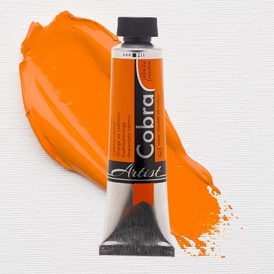 Talens Cobra vodena uljana boja, 40 ml - 211, cadmium orange