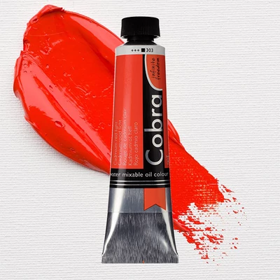 Talens Cobra vodena uljana boja, 40 ml - 303, cadmium red light