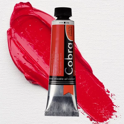 Talens Cobra vodena uljana boja, 40 ml - 306, cadmium red deep