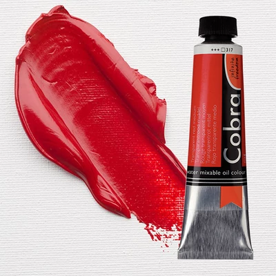 Talens Cobra vodena uljana boja, 40 ml - 317, transparent red medium