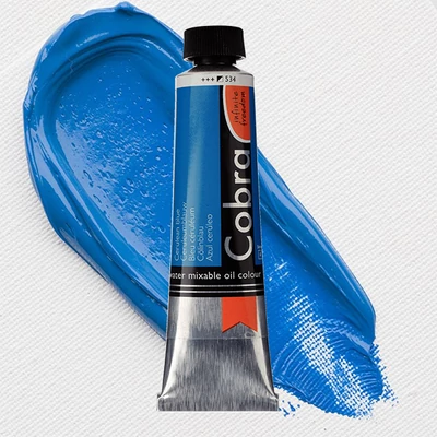 Talens Cobra vodena uljana boja, 40 ml - 534, cerulean blue