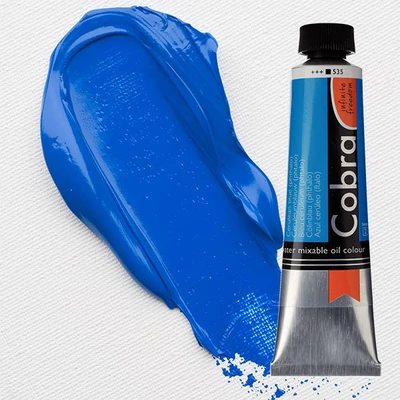 Talens Cobra vodena uljana boja, 40 ml - 535, cerulean blue