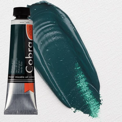 Talens Cobra vodena uljana boja, 40 ml - 675, phthalo green
