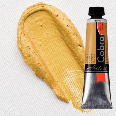 Talens Cobra vodena uljana boja, 40 ml - 802, light gold