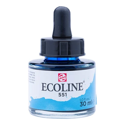 Talens Ecoline tekuća akvarel boja,30 ml - 551, sky blue light