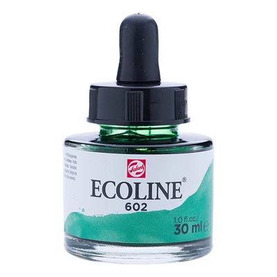 Talens Ecoline tekuća akvarel boja,30 ml - 602, deep green