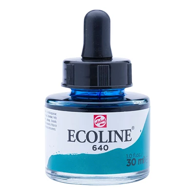 Talens Ecoline tekuća akvarel boja,30 ml - 640, bluish green