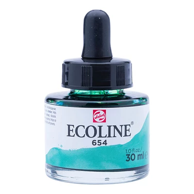 Talens Ecoline tekuća akvarel boja,30 ml - 654, fir green