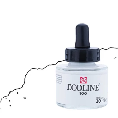 Talens Ecoline tekuća akvarel boja,30 ml - 100, white