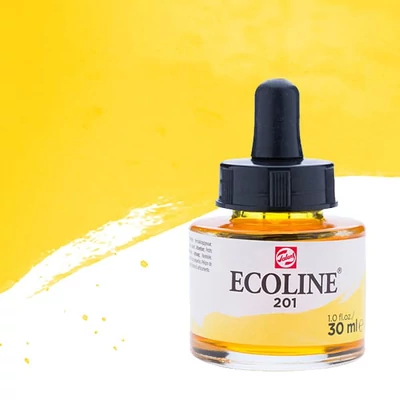 Talens Ecoline tekuća akvarel boja,30 ml - 201, light yellow