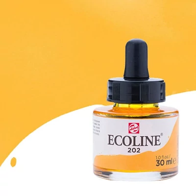 Talens Ecoline tekuća akvarel boja,30 ml - 202, deep yellow