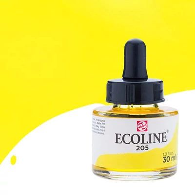 Talens Ecoline tekuća akvarel boja,30 ml - 205, lemon yellow (primary)