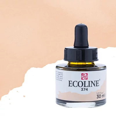 Talens Ecoline tekuća akvarel boja,30 ml - 374, pink beige