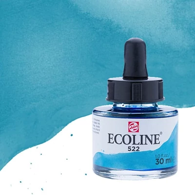 Talens Ecoline tekuća akvarel boja,30 ml - 522, turquoise blue