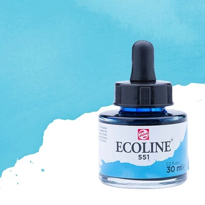 Talens Ecoline tekuća akvarel boja,30 ml - 551, sky blue light