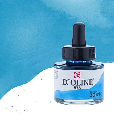 Talens Ecoline tekuća akvarel boja,30 ml - 578, sky blue (cyan)