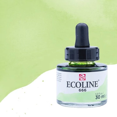 Talens Ecoline tekuća akvarel boja,30 ml - 666, pastel green
