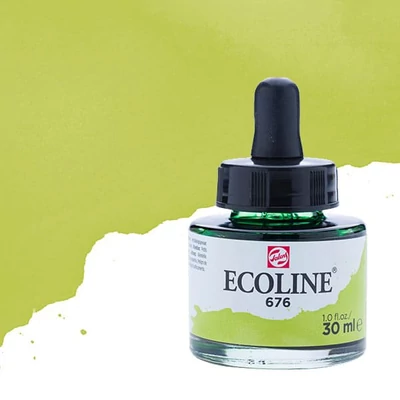 Talens Ecoline tekuća akvarel boja,30 ml - 676, grass green