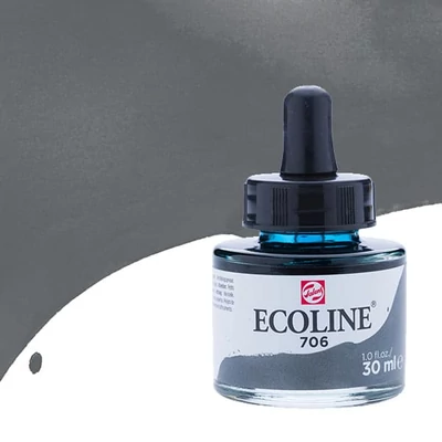 Talens Ecoline tekuća akvarel boja,30 ml - 706, deep grey