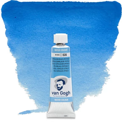 Talens Van Gogh akvarel boja u tubi, 10 ml - 535, cerulean blue (phthalo)