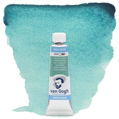 Talens Van Gogh akvarel boja u tubi, 10 ml - 661, turquoise green