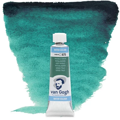 Talens Van Gogh akvarel boja u tubi, 10 ml - 675, phthalo green