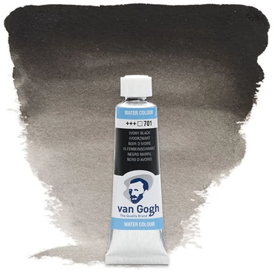 Talens Van Gogh akvarel boja u tubi, 10 ml - 701, ivory black