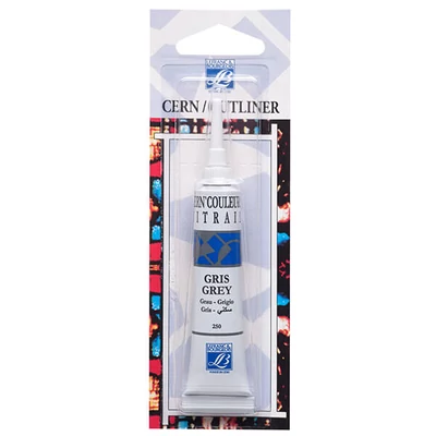 Vitrail konturna boja, negoriva, 20 ml - siva, 250