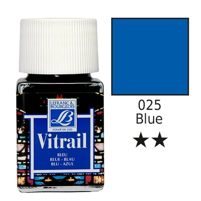 Vitrail boja za staklo na bazi smole, 50 ml - plava