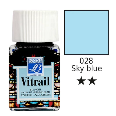 Vitrail boja za staklo na bazi smole, 50 ml - nebesko plava