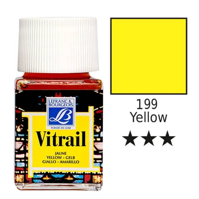 Vitrail boja za staklo na bazi smole, 50 ml - žuta
