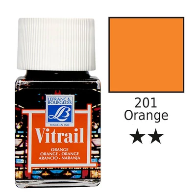 Vitrail boja za staklo na bazi smole, 50 ml - narančasta